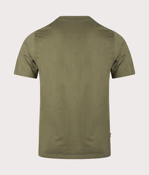 Aquascutum Active Big Logo T-Shirt in Army Logo, 100% Organic Cotton. EQVVS Back Shot