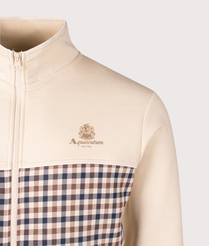 Scuba Insert Mockneck Track Top. Shot by EQVVS. Detail shot. 
