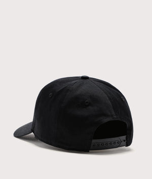 Classic Baseball Cap in Black by MKI MIYUKI ZOKU. EQVVS Back Angle Shot.