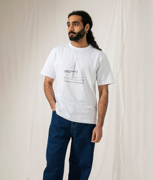 Norse Projects Holger Organic Boat Print T-Shirt in White. Shot at EQVVS.