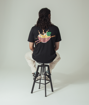 Noodle Soup T-Shirt in black - Carhartt WIP - EQVVS. Campaign shot. 