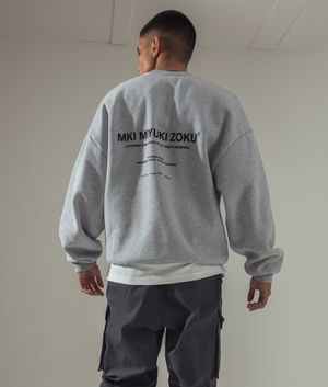 Grey MKI Miyuki Zoku Design Studio Sweatshirt, Shot at EQVVS. campaign Shot. 