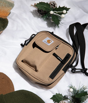 Carhartt WIP Small Essentials Bag in Peanut Beige at EQVVS campaign Shot