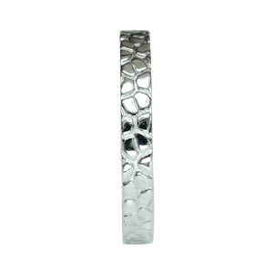 Alex&er Jewellery 925 Sterling Silver Calf Skin Ring at EQVVS. Standing shot.