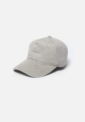 MKI MIYUKI ZOKU V2 Mohair Ball Cap in Grey at EQVVS Menswear Front angle shot