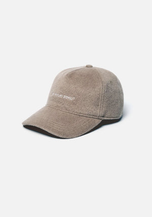 MKI MIYUKI ZOKU V2 Mohair Ball Cap in Brown at EQVVS Menswear Front angle shot