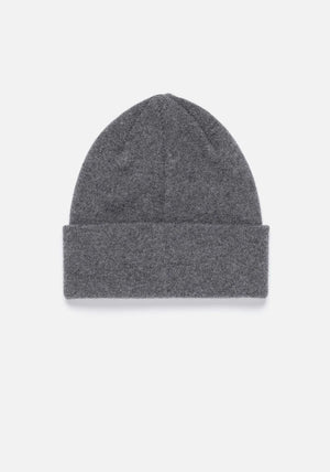 MKI Embroidered Merino Beanie Charcoal. 