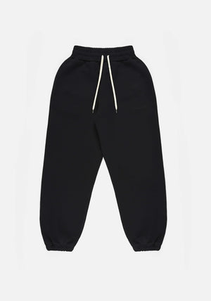 Relaxed Fit 800 GSM Superweight Cuffed Joggers by MKI MIYUKI ZOKU at EQVVS Menswear. Front Flat Shot.