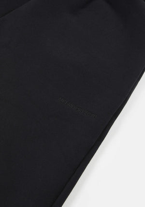 Relaxed Fit 800 GSM Superweight Cuffed Joggers by MKI MIYUKI ZOKU at EQVVS Menswear. Detail Shot.