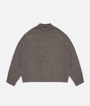 Oversized Fit Mohair Blend Knit Crew Jumper