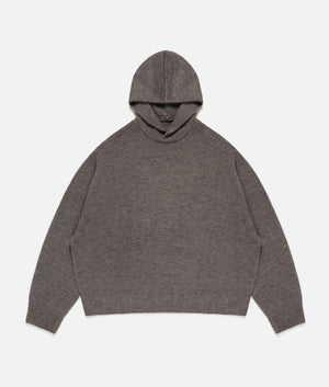 Oversized Fit Mohair Blend Knit Hoodie