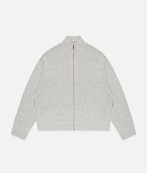 Oversized Fit Mohair Blend Knit Track Jacket