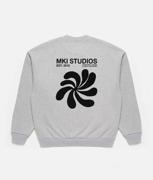 Oversized Abstract Crewneck Sweatshirt