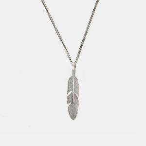 Sterling Silver Ethereal Feather Necklace