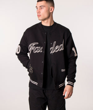 Oversized Script Varsity Jacket | Faded | EQVVS