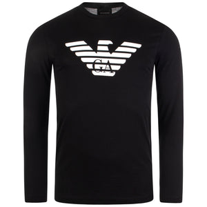 Slim-Fit-Long-Sleeved-Large-Logo-Eagle-T-Shirt-Black-Emporio-Armani-EQVVS