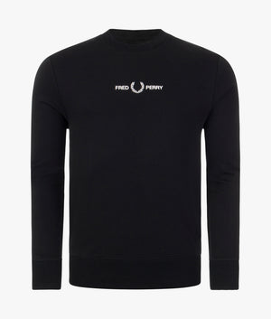 Embroidered-Sweat-Fred-Perry-EQVVS-Black