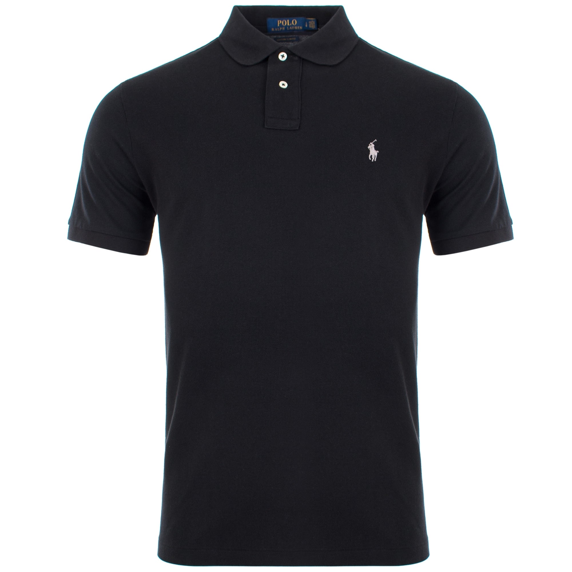 Custom-Slim Fit Mesh Polo Polo Black | Polo Ralph Lauren | EQVVS