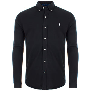 Ralph lauren mens hot sale black button down shirt