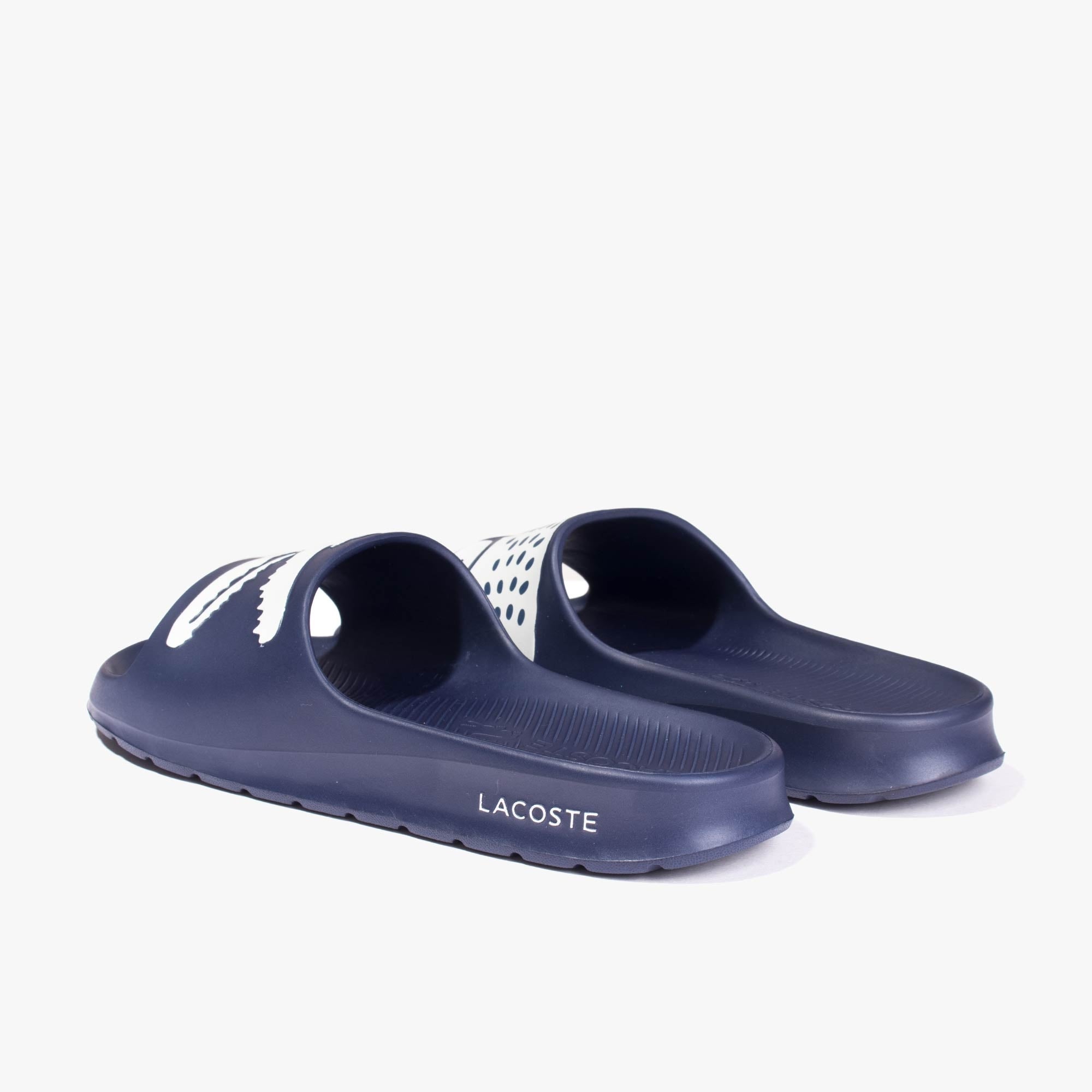 Blue 2025 lacoste sliders