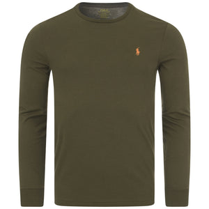 Custom-Slim-Fit-Long-Sleeve-T-Shirt-Defender-Green-Polo-Ralph-Lauren-EQVVS 