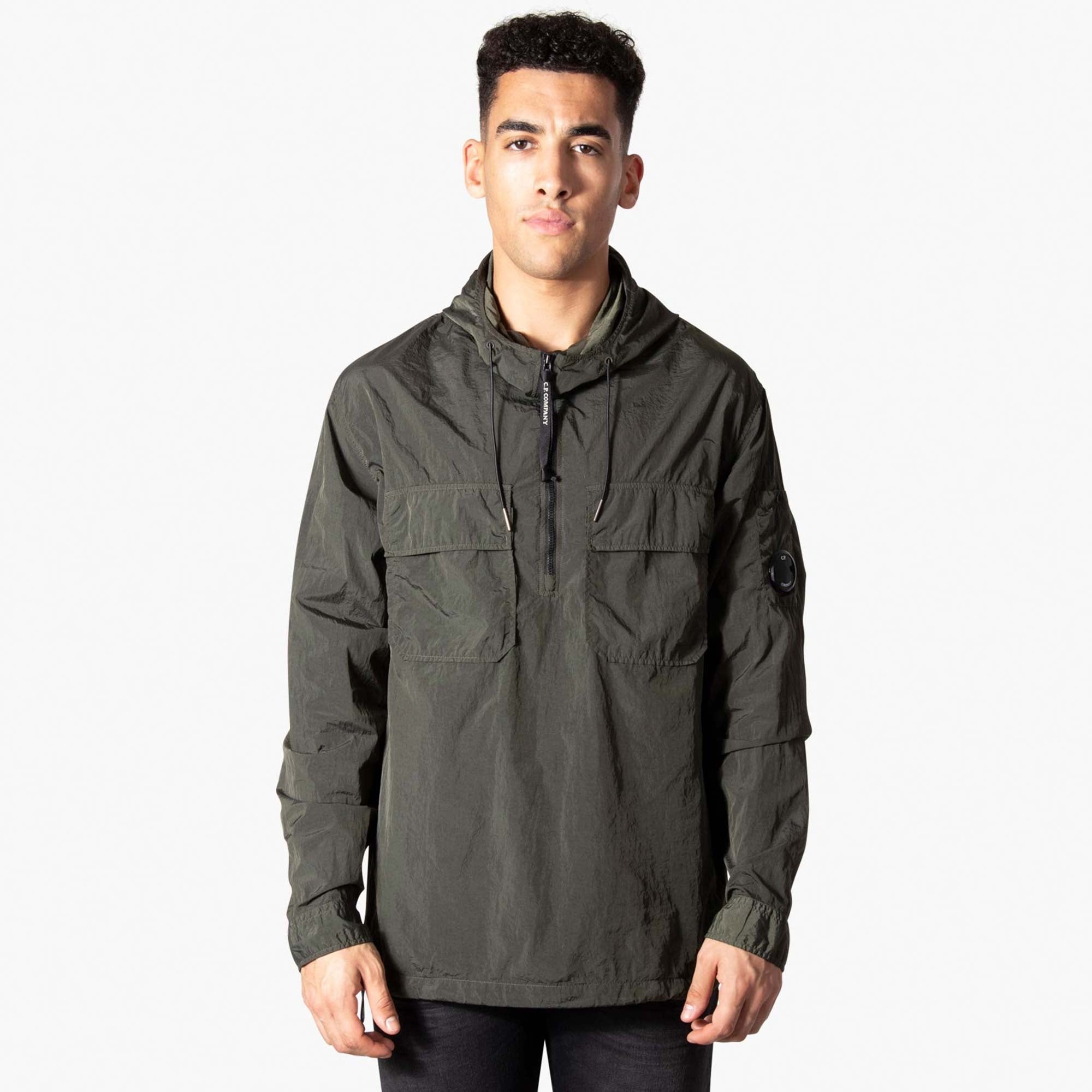 Chrome Hooded Lens Overshirt Ivy Green | C.P. Company | EQVVS