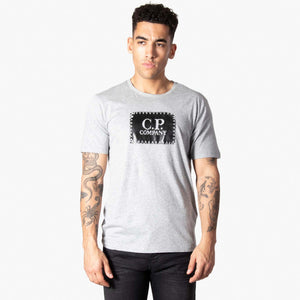 30/1 Jersey Label Print T-Shirt Grey Melange, C.P. Company