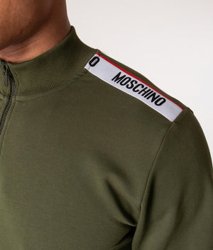 Quarter-Zip-Shoulder-Taped-Sweatshirt-Green-Moschino-EQVVS