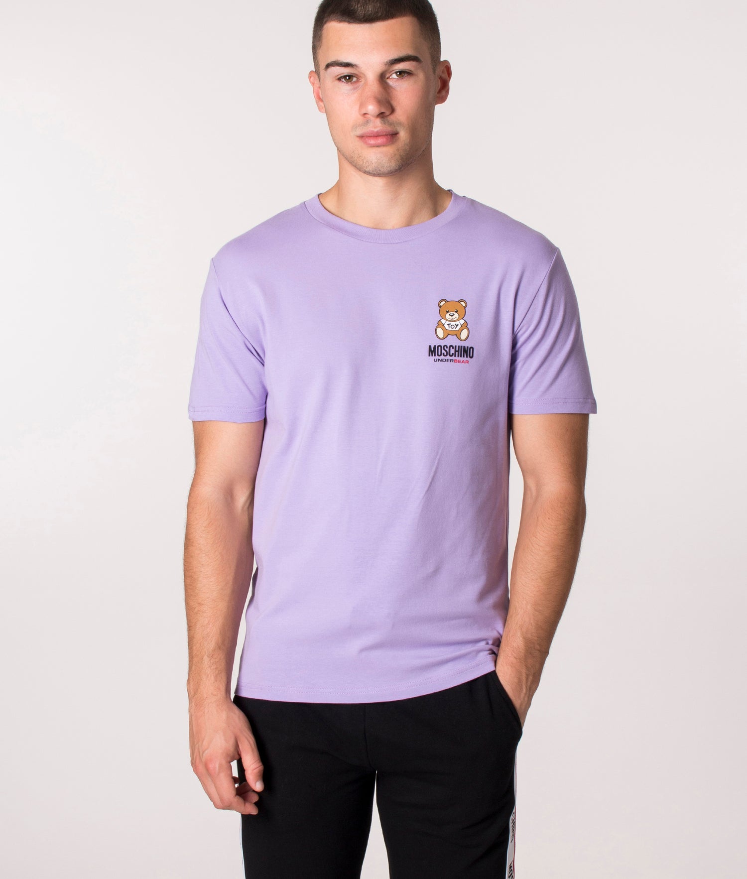 Chest Logo T-Shirt Violet | Moschino | EQVVS
