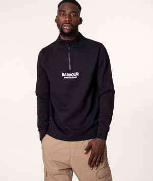 Quarter-Zip-Transmission-Sweatshirt-Black-Barbour-International-EQVVS