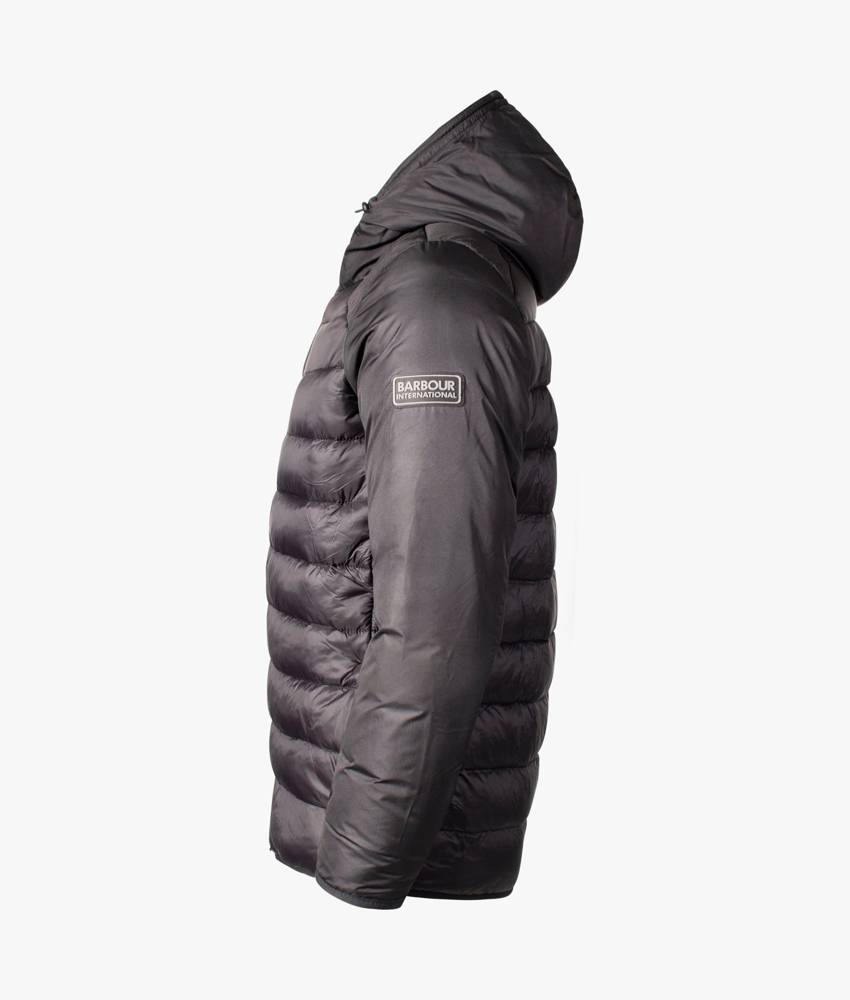 Barbour clam quilted hooded best sale jacket black