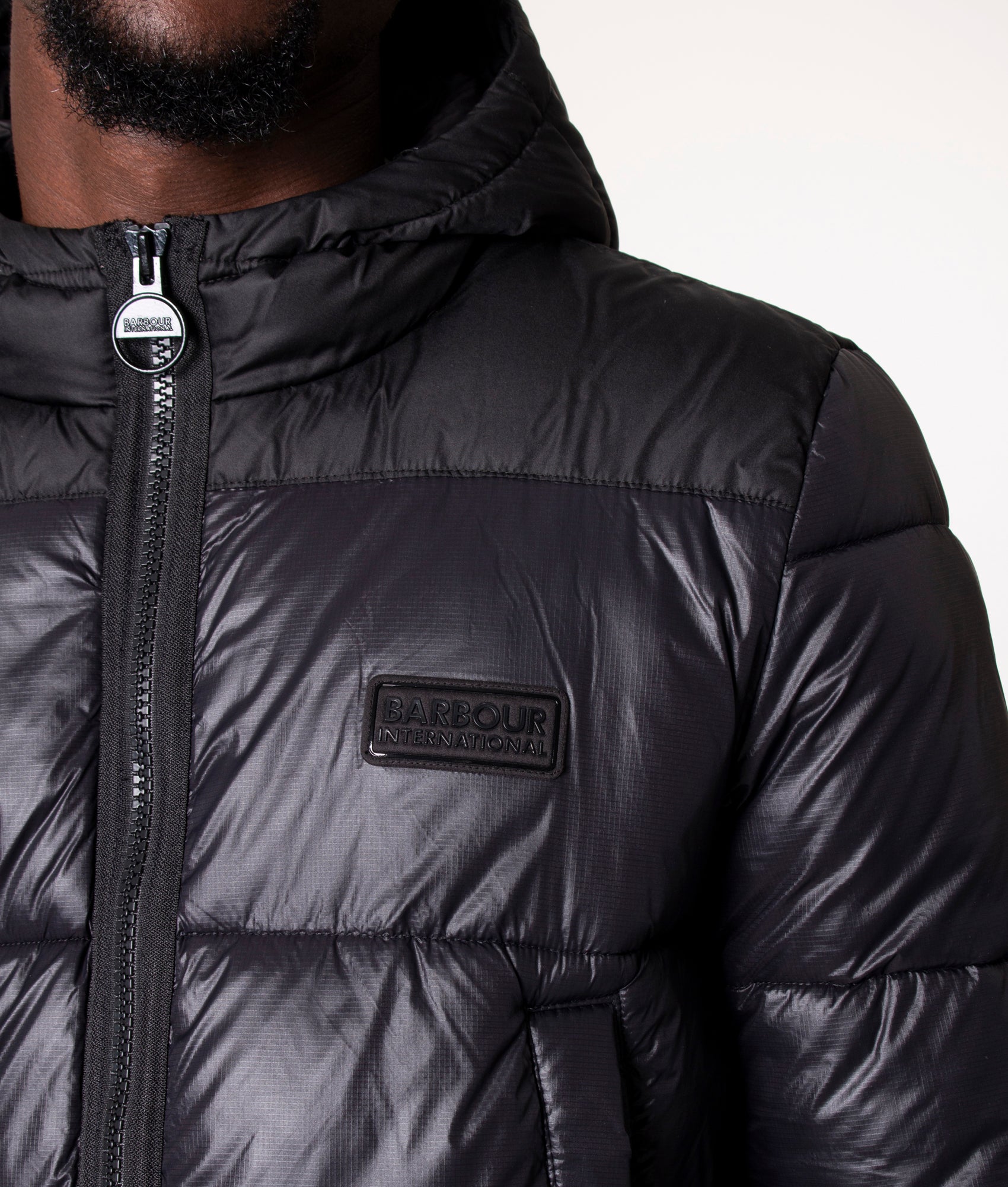 Barbour international sprinter store quilted jacket black