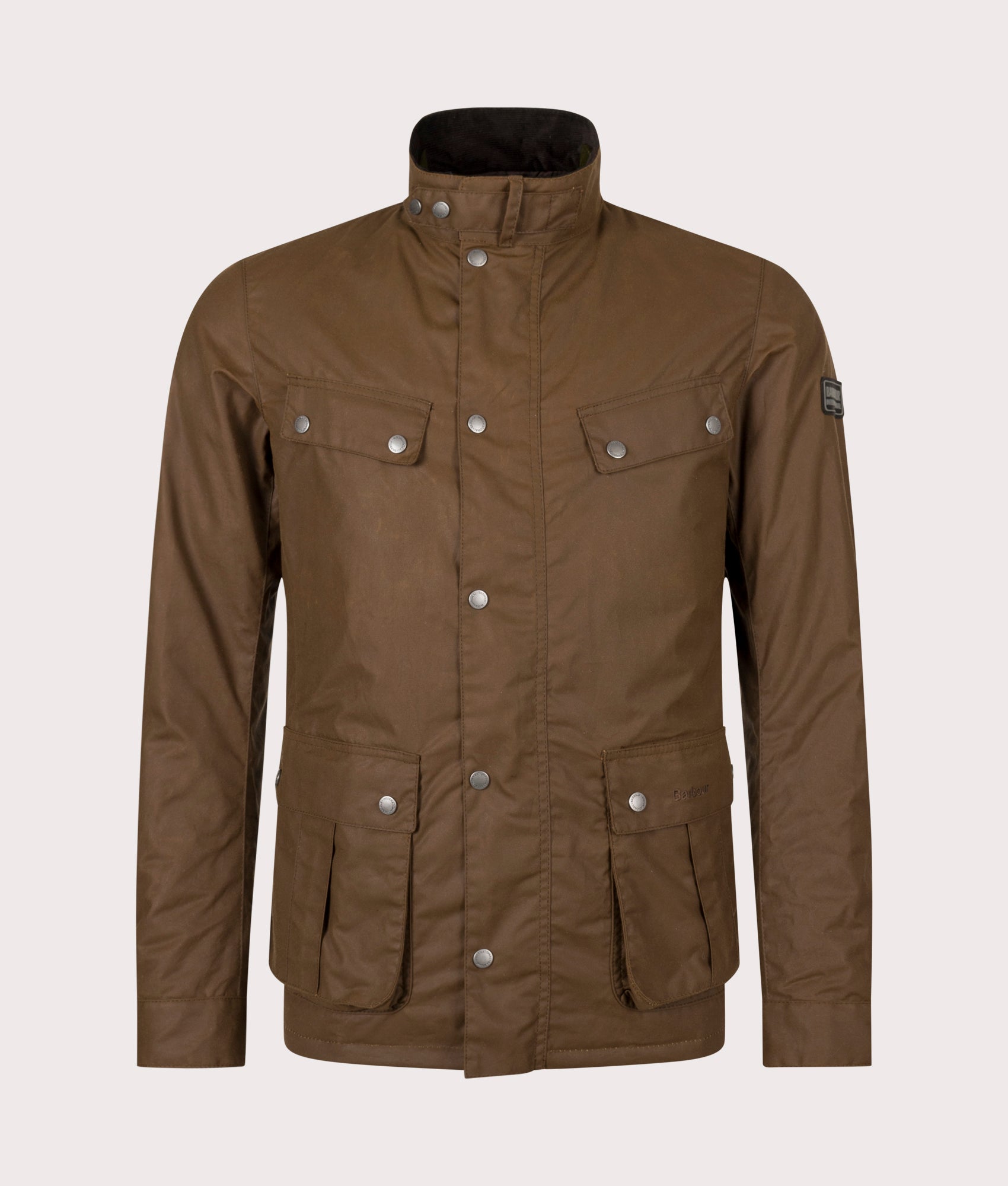 Barbour international duke store wax jacket bark