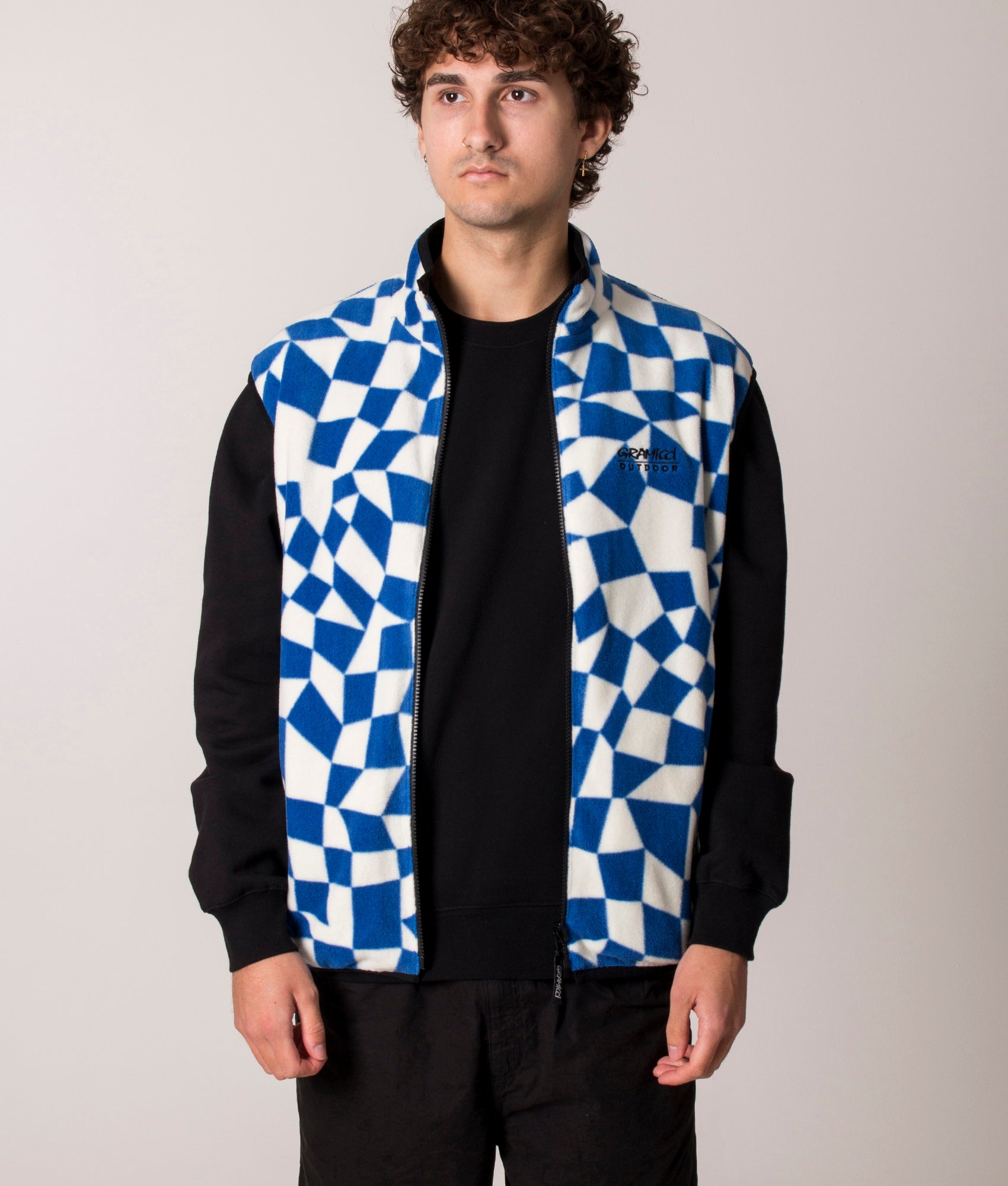 Reversible Vest Blue Check | Gramicci | EQVVS