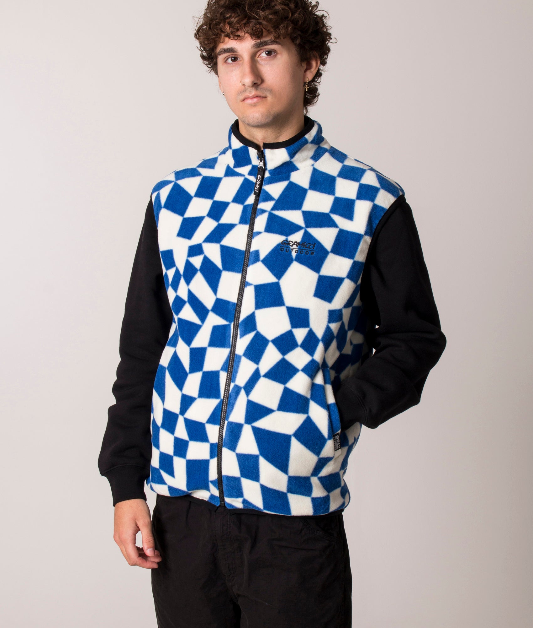 Reversible Vest Blue Check | Gramicci | EQVVS