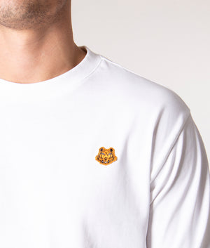 Long Sleeve Tiger Crest T-Shirt White | KENZO | EQVVS