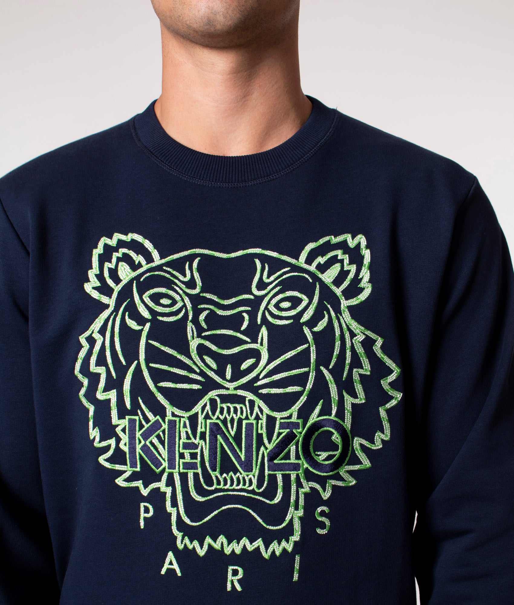 Tiger Head Logo Sweatshirt Midnight Blue | KENZO | EQVVS