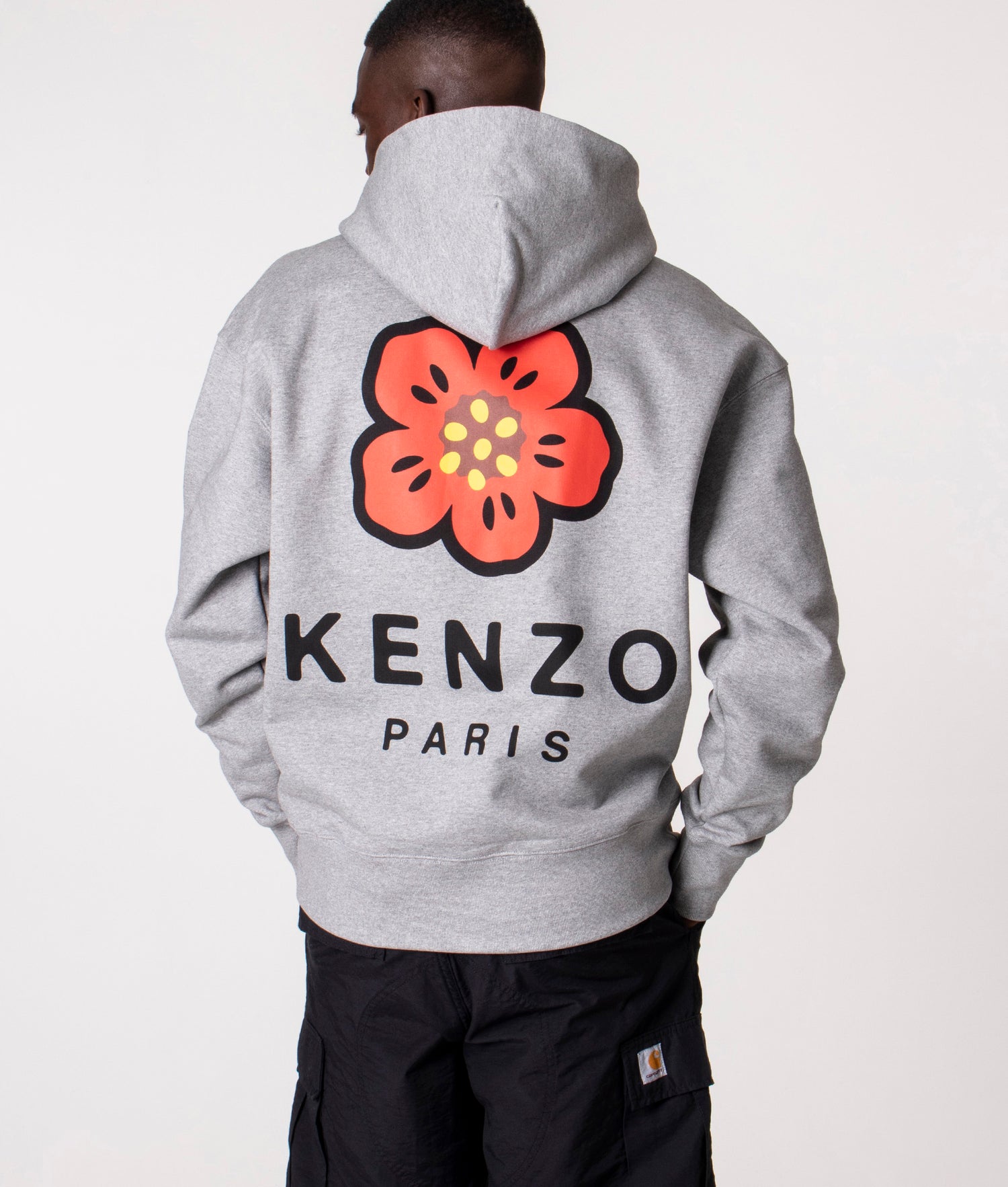 Oversized Boke Flower Hoodie Pearl Grey KENZO EQVVS