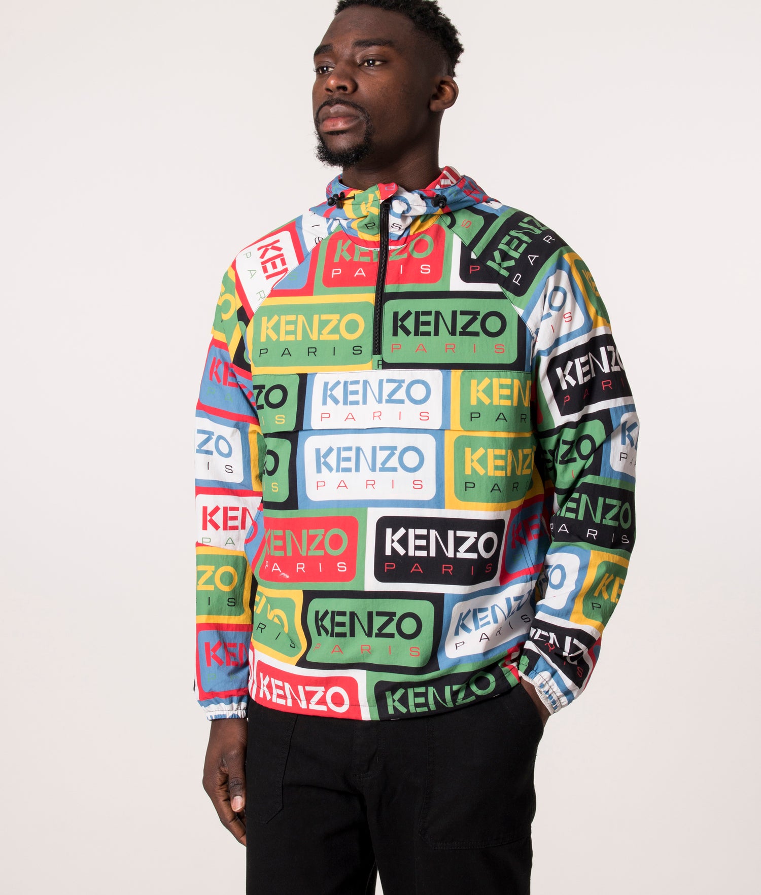 Packable KENZO Labels Windbreaker Jacket Multicolour | KENZO 