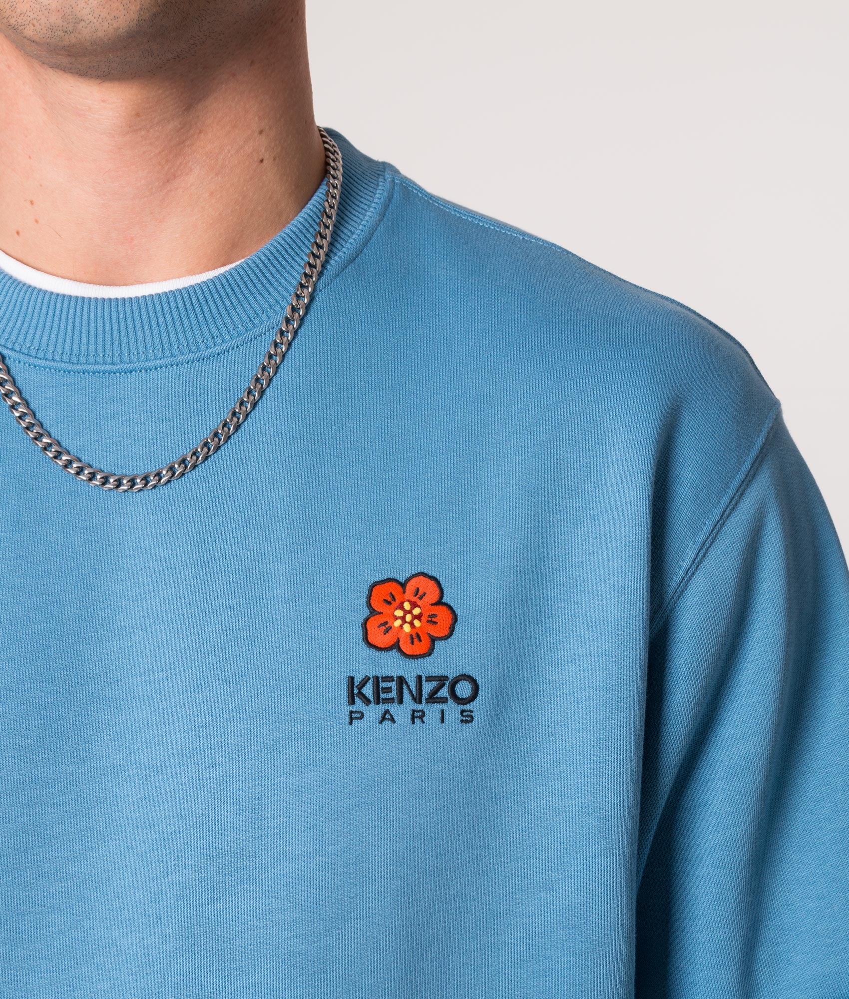 Boke Flower Crest Sweatshirt Cyan | KENZO | EQVVS