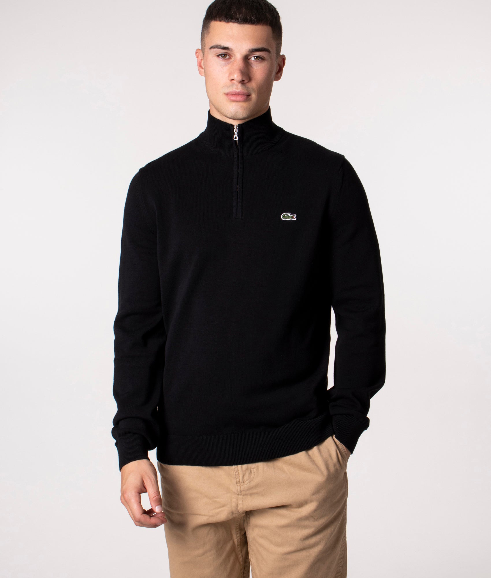 Quarter Zip Knit Black | Lacoste | EQVVS