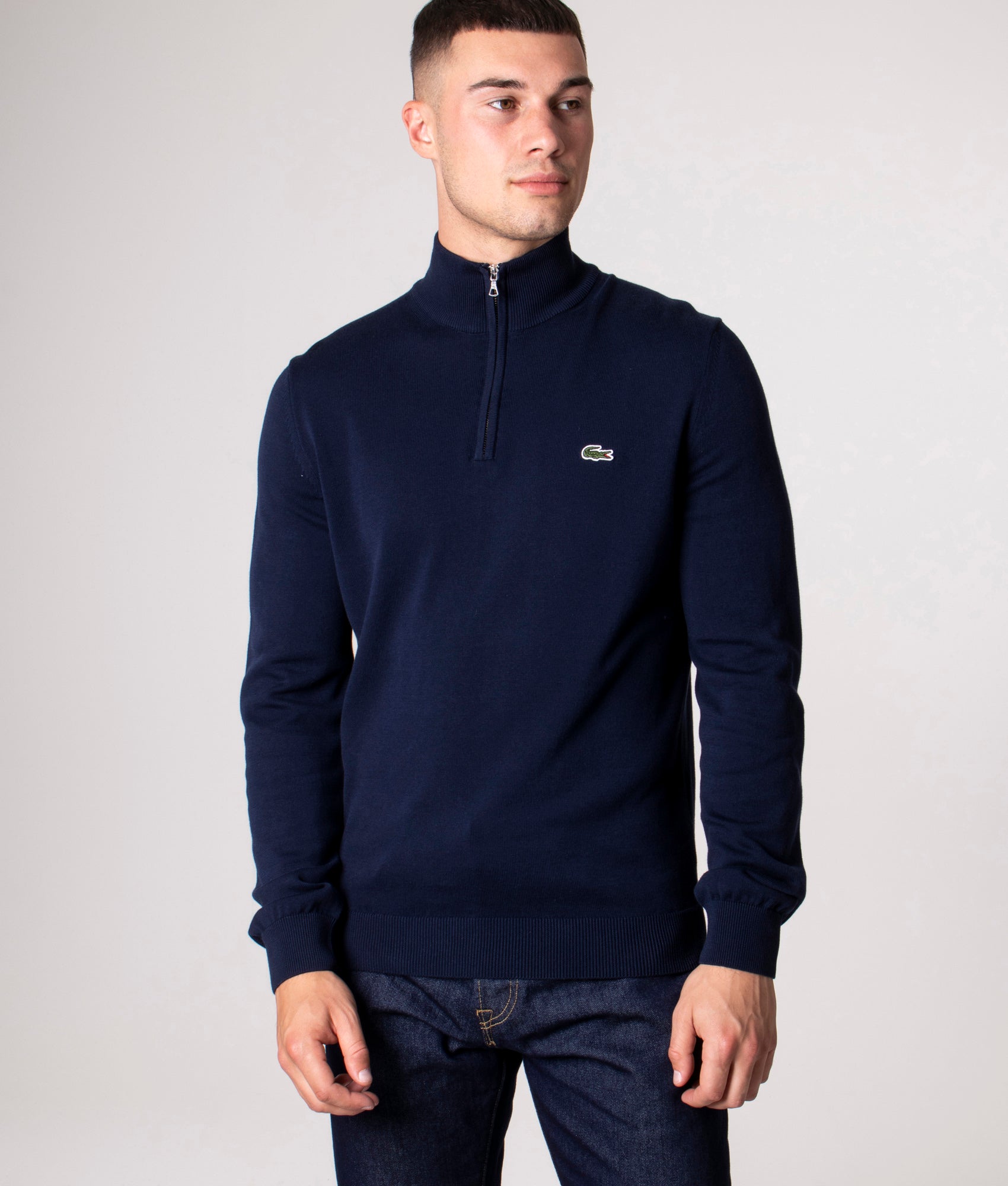 Quarter Zip Knit Navy Blue | Lacoste | EQVVS