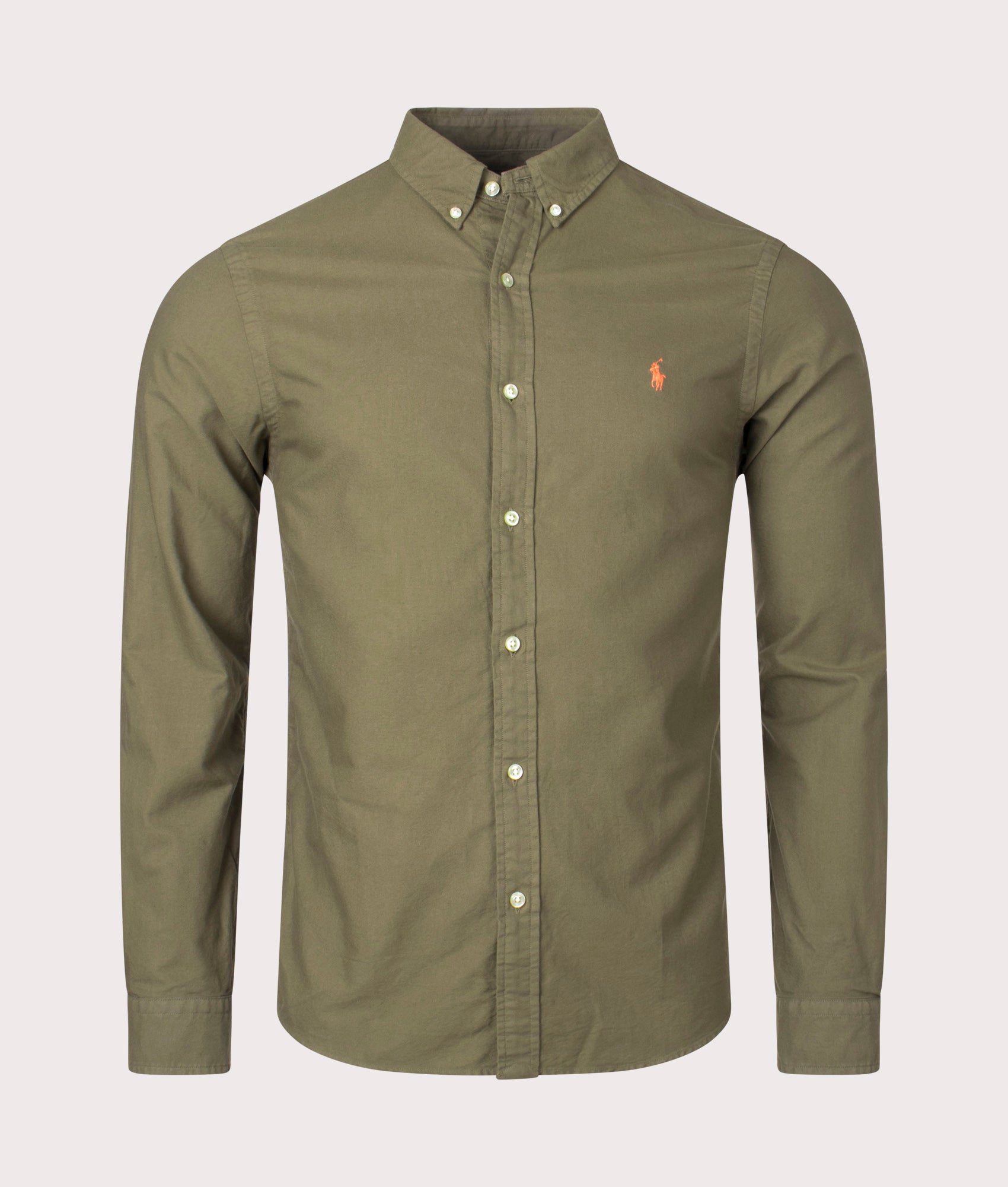 Slim Fit Oxford Shirt Canopy Olive | Polo Ralph Lauren | EQVVS