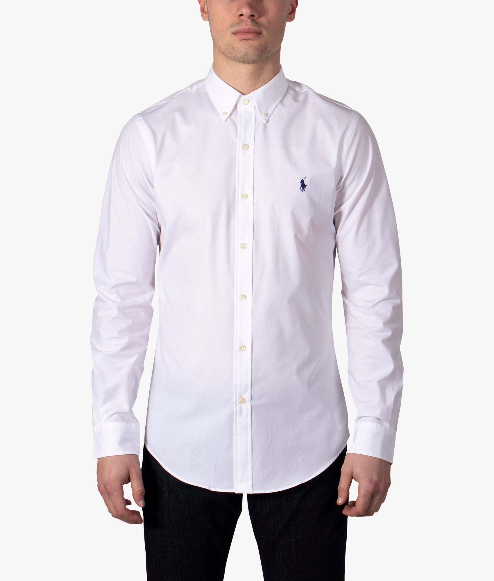 ralph lauren poplin shirt white