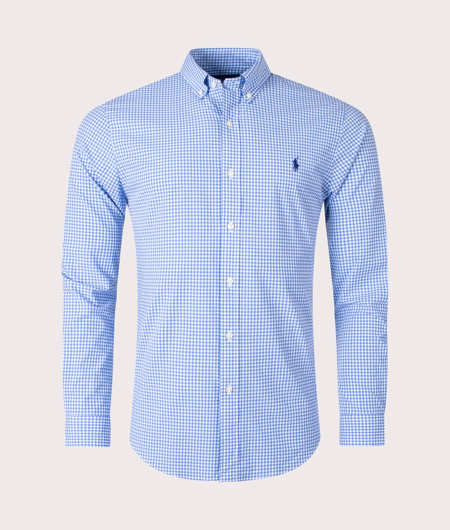 Slim Fit Checked Poplin Shirt Blue/White | Polo Ralph Lauren | EQVVS