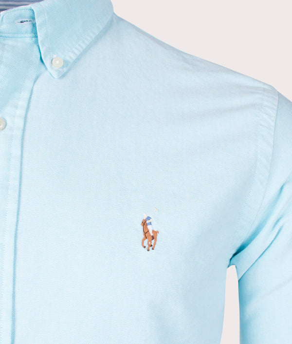 Custom Fit Oxford Shirt Aegean Blue Polo Ralph Lauren EQVVS