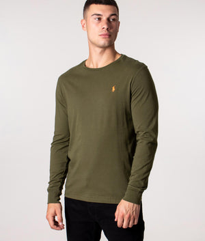 Slim Long Sleeve T Shirt Defender Green Polo Ralph Lauren EQVVS