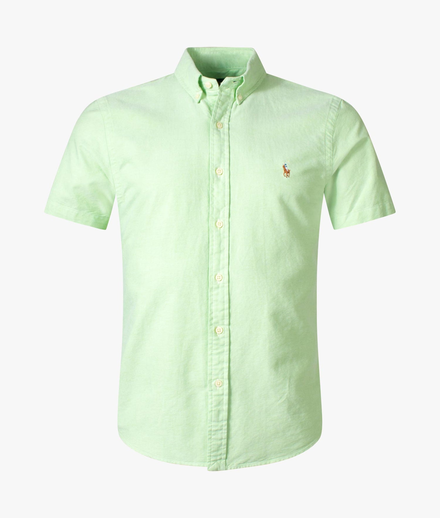 Ralph Lauren Shirt Men's Sz 3XB Short Sleeve Button Down Green W Blue Pony  🔥