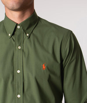 Custom-Fit-Stretch-Cotton-Poplin-Shirt-Olive-Ralph-EQVVS