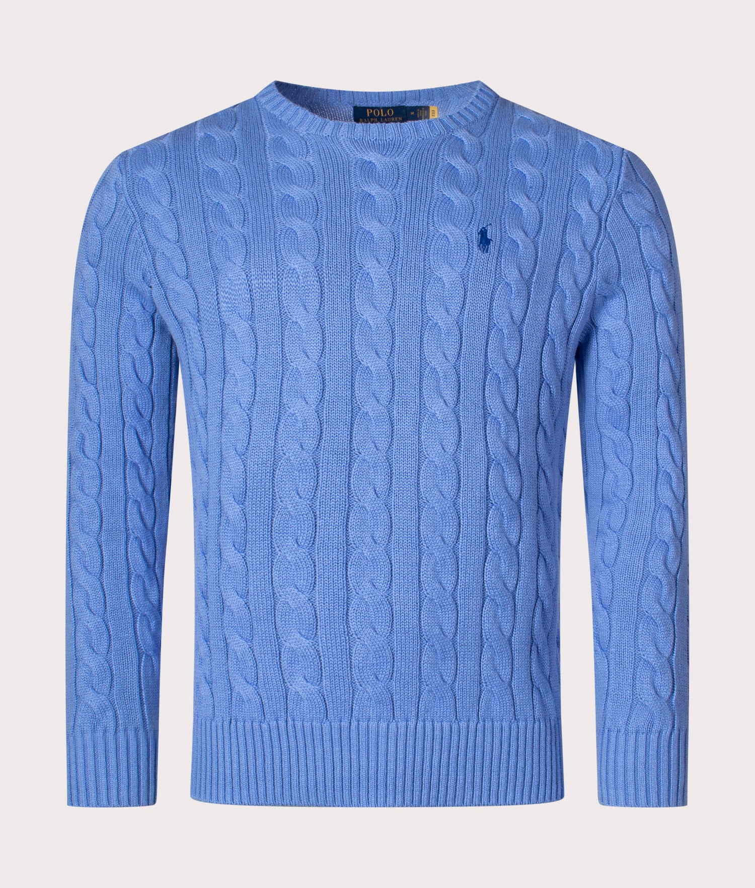 Cable Knit Cotton Jumper Blue, Polo Ralph Lauren